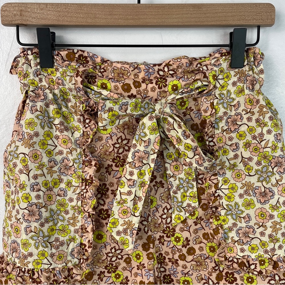 Scotch & Soda Organic Cotton Floral Print Waist Tie Shorts Sz XS - Picture 9 of 10